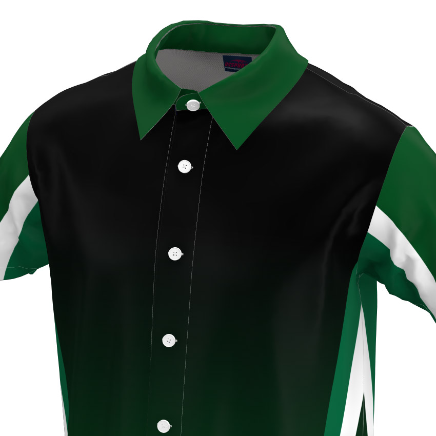 Custom sublimated pit crew shirt with clean no pocket design